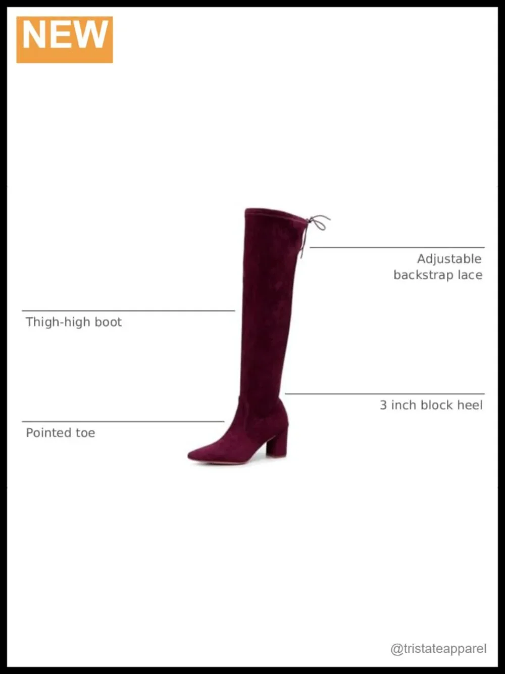 Over Knee Stretch Boots Women Thigh High Block Heel Pointed Toe